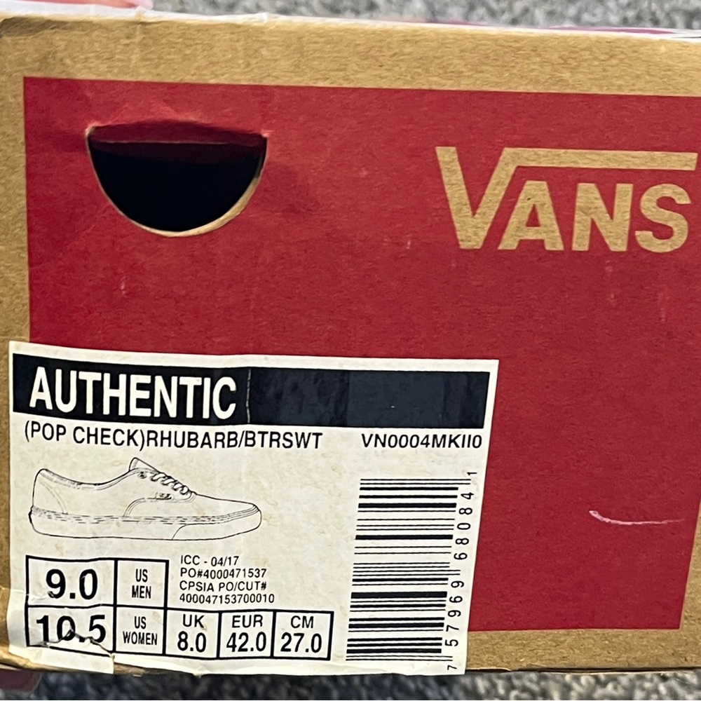 Vans Red Canvas Shoes Size 10.5 - Picture 8 of 8